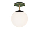 Alto Surface 8" shown in Matte Black with Brass and a Forest Green Star Ceramic Canopy