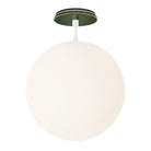 Alto Surface 12” shown in White with a Forest Green Star Ceramic Canopy
