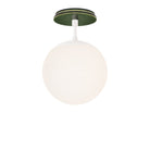 Alto Surface 8" shown in White with a Forest Green Star Ceramic Canopy