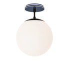 Alto Surface 10” shown in Matte Black with an Indigo Blue Star Ceramic Canopy