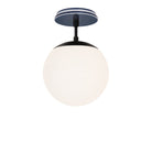 Alto Surface 8" shown in Matte Black with an Indigo Blue Star Ceramic Canopy