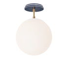 Alto Surface 10” shown in White with Brass and an Indigo Blue Star Ceramic Canopy