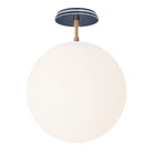 Alto Surface 12” shown in White with Brass and an Indigo Blue Star Ceramic Canopy