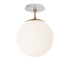 Alto Surface 10” shown in Heirloom Brass with a Brownstone White Sunflower Ceramic Canopy