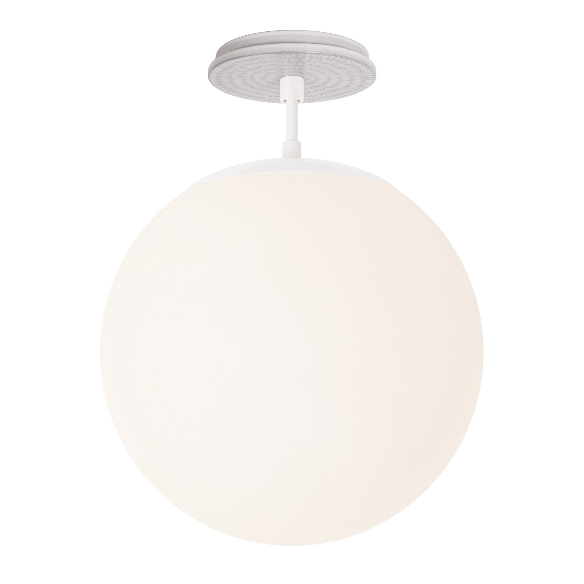 Alto Surface 12” shown in White with a Brownstone White Sunflower Ceramic Canopy