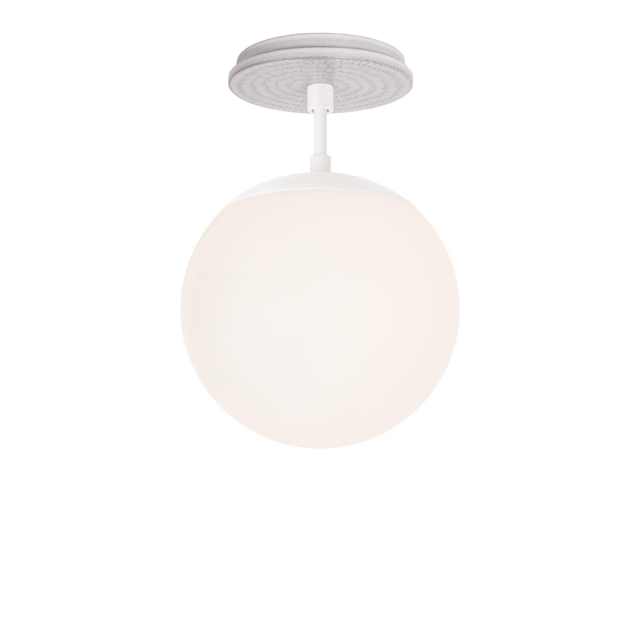 Alto Surface 8" shown in White with a Brownstone White Sunflower Ceramic Canopy