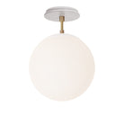 Alto Surface 10” shown in White with Brass and a Brownstone White Sunflower Ceramic Canopy