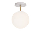 Alto Surface 8" shown in White with Brass and a Brownstone White Sunflower Ceramic Canopy
