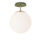 Alto Surface 10” shown in Brass with a Forest Green Sunflower Ceramic Canopy