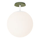 Alto Surface 12” shown in White with a Forest Green Sunflower Ceramic Canopy