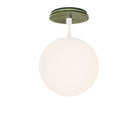 Alto Surface 8" shown in White with a Forest Green Sunflower Ceramic Canopy