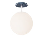 Alto Surface 10” shown in White with an Indigo Blue Sunflower Ceramic Canopy