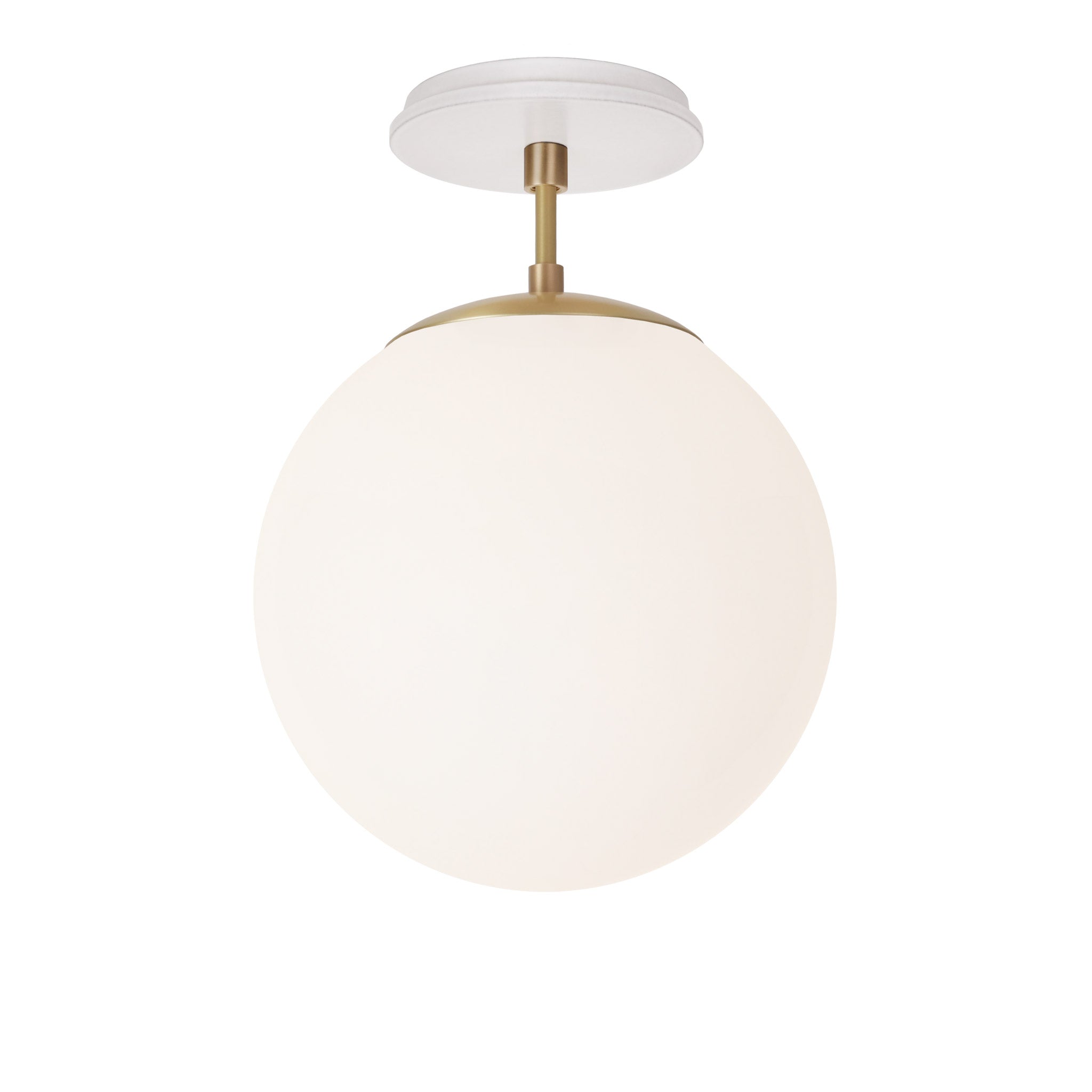 Alto Surface 10” shown in Brass with a Brownstone White Swift Ceramic Canopy