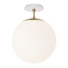 Alto Surface 12” shown in Brass with a Brownstone White Swift Ceramic Canopy