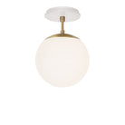 Alto Surface 8" shown in Brass with a Brownstone White Swift Ceramic Canopy