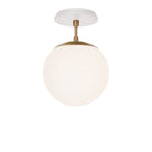 Alto Surface 8" shown in Heirloom Brass with a Brownstone White Swift Ceramic Canopy