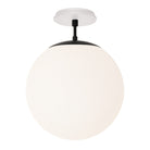 Alto Surface 12” shown in Matte Black with a Brownstone White Swift Ceramic Canopy