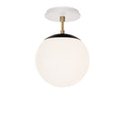 Alto Surface 8" shown in Matte Black with Brass and a Brownstone White Swift Ceramic Canopy