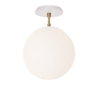 Alto Surface 10” shown in White with Brass and a Brownstone White Swift Ceramic Canopy