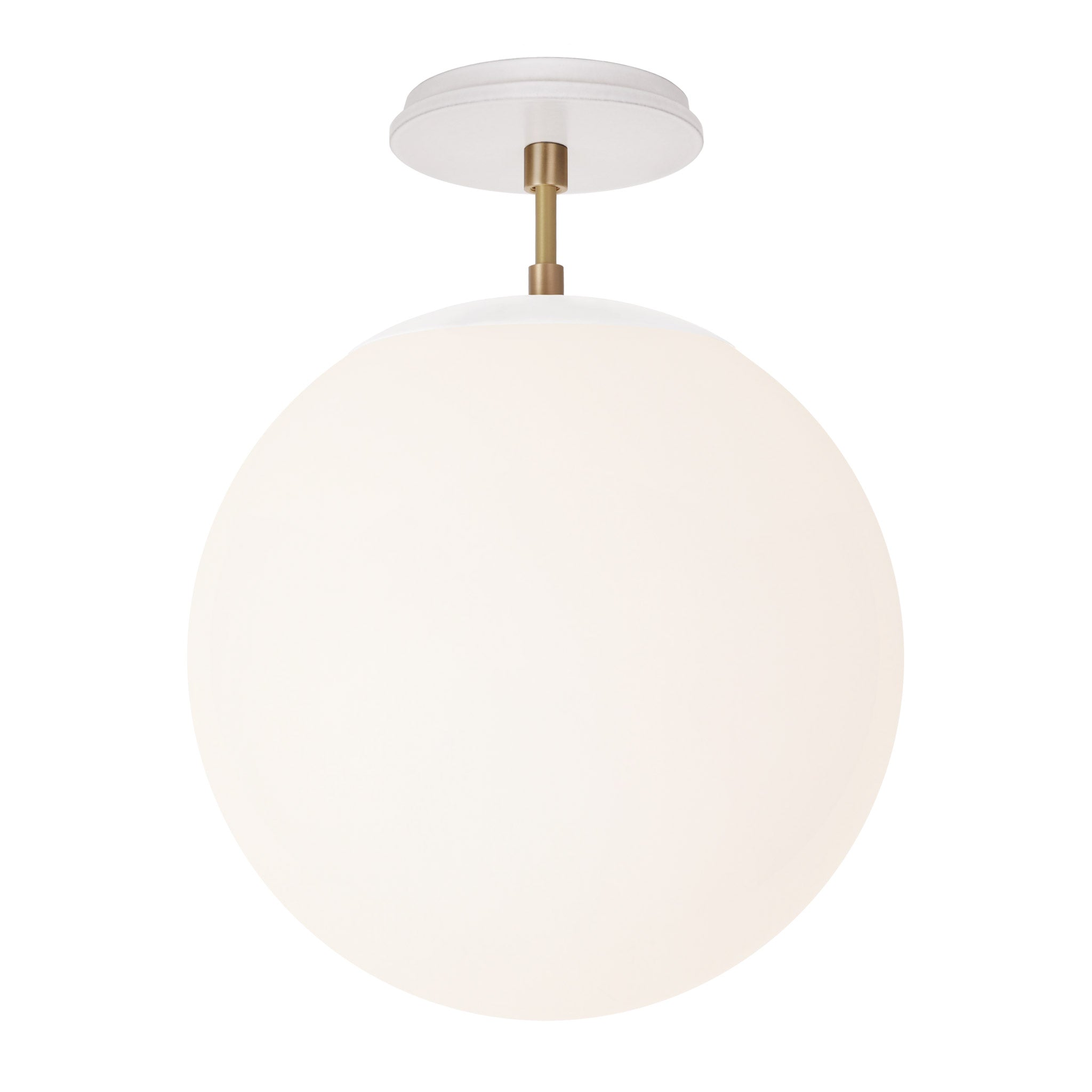 Alto Surface 12” shown in White with Brass and a Brownstone White Swift Ceramic Canopy