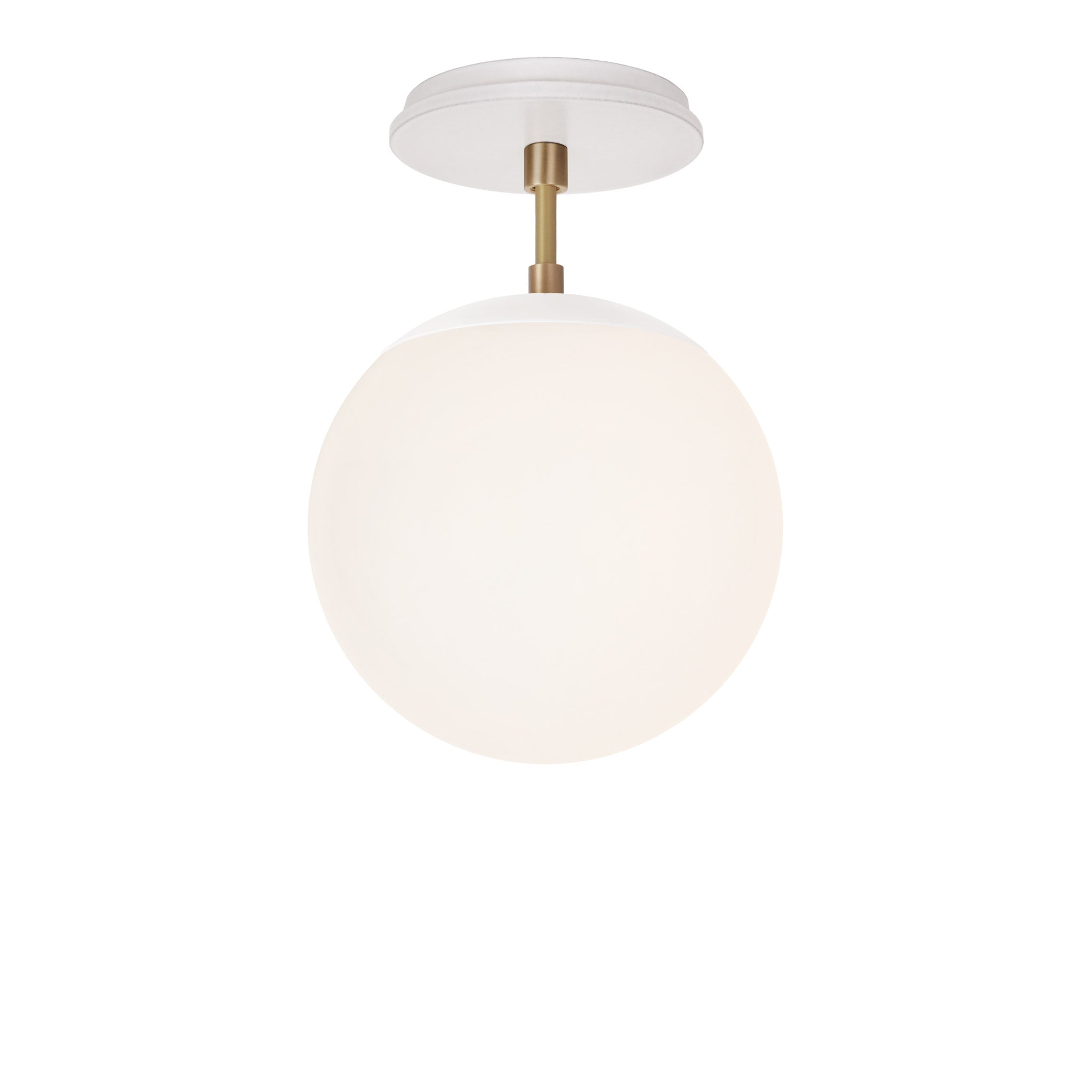 Alto Surface 8" shown in White with Brass and a Brownstone White Swift Ceramic Canopy