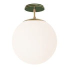 Alto Surface 12” shown in Brass with a Forest Green Swift Ceramic Canopy