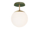 Alto Surface 8" shown in Brass with a Forest Green Swift Ceramic Canopy