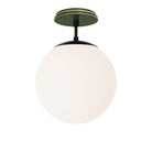 Alto Surface 10” shown in Matte Black with a Forest Green Swift Ceramic Canopy