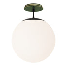 Alto Surface 12” shown in Matte Black with a Forest Green Swift Ceramic Canopy