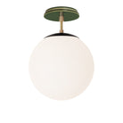 Alto Surface 10” shown in Matte Black with Brass and a Forest Green Swift Ceramic Canopy