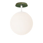 Alto Surface 10” shown in White with a Forest Green Swift Ceramic Canopy