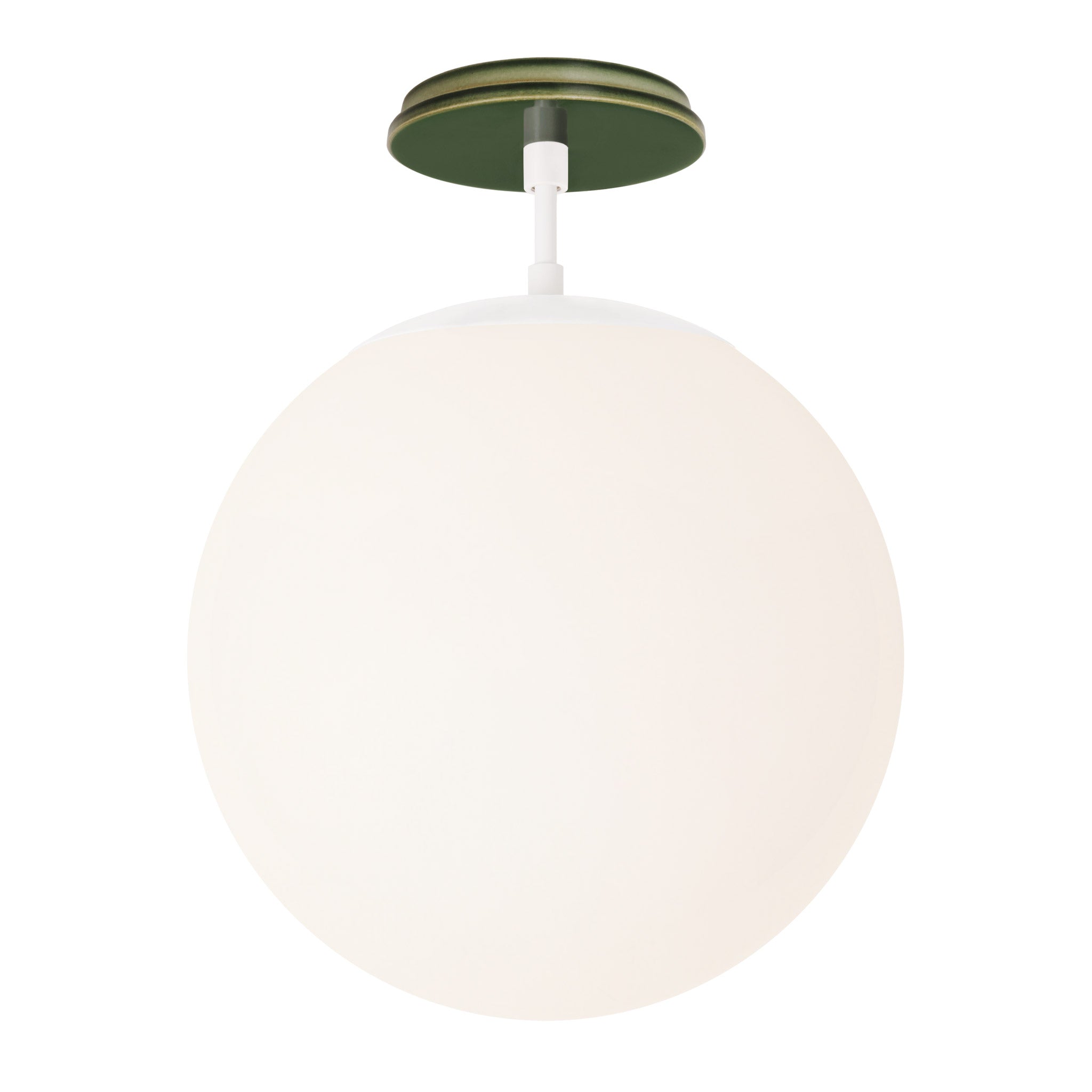 Alto Surface 12” shown in White with a Forest Green Swift Ceramic Canopy
