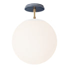 Alto Surface 12” shown in White with Brass and an Indigo Blue Swift Ceramic Canopy