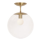 Alto Surface 12" shown in Brass with a Clear 12" Globe