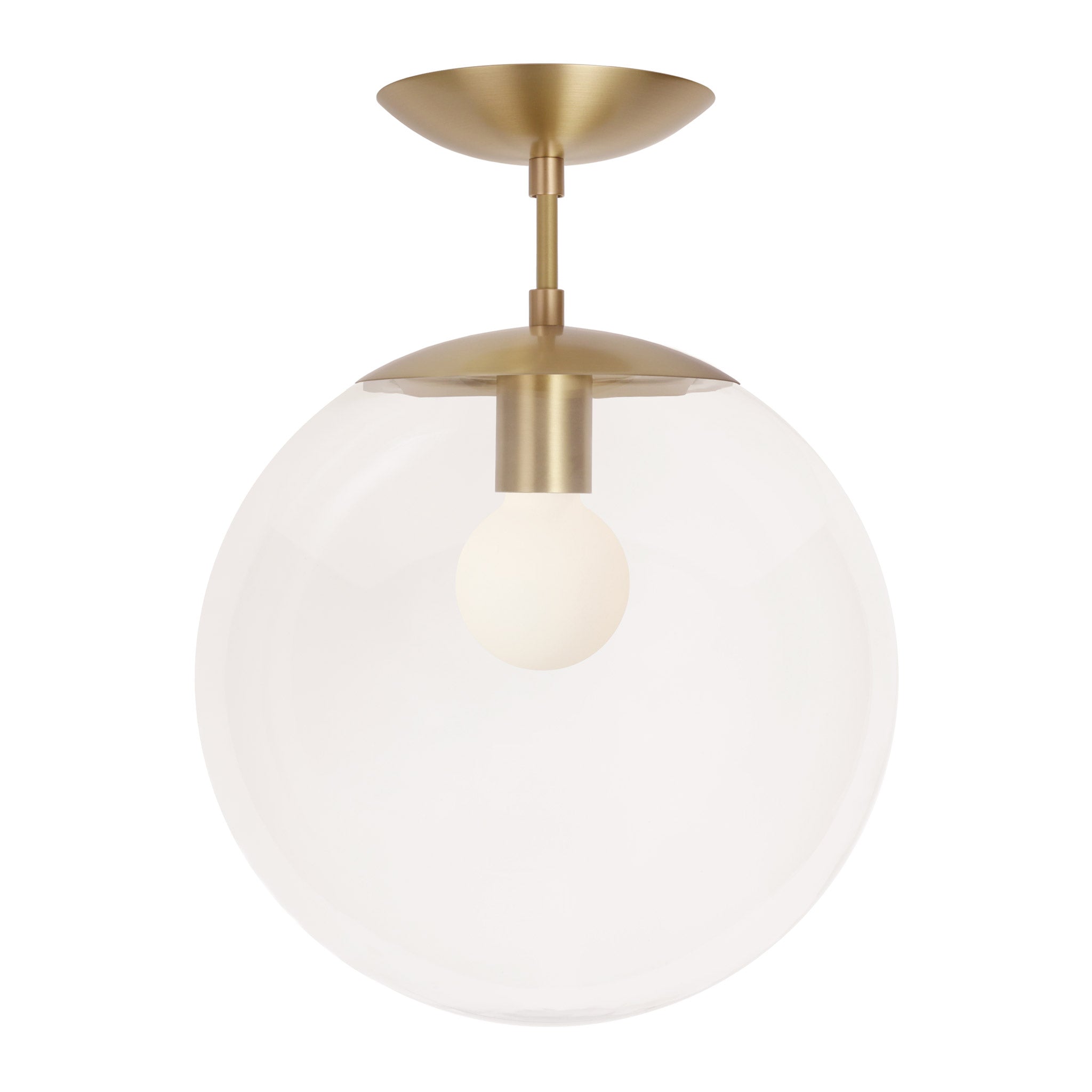 Alto Surface 12" shown in Brass with a Clear 12" Globe