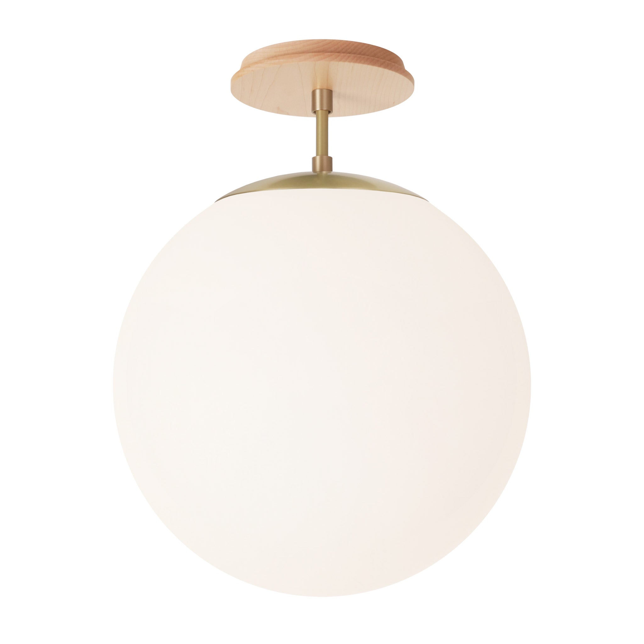 Alto Surface 12” shown in Brass with a Maple Wood Canopy