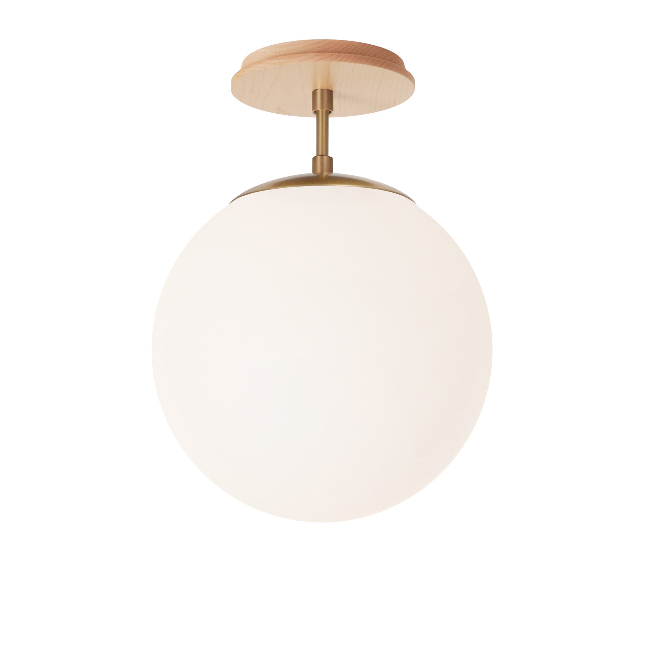 Alto Surface 10” shown in Heirloom Brass with a Maple Wood Canopy