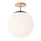 Alto Surface 12” shown in Matte Black with Brass and a Maple Wood Canopy