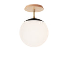 Alto Surface 8" shown in Matte Black with Brass and a Maple Wood Canopy