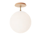 Alto Surface 10” shown in White with Brass and a Maple Wood Canopy