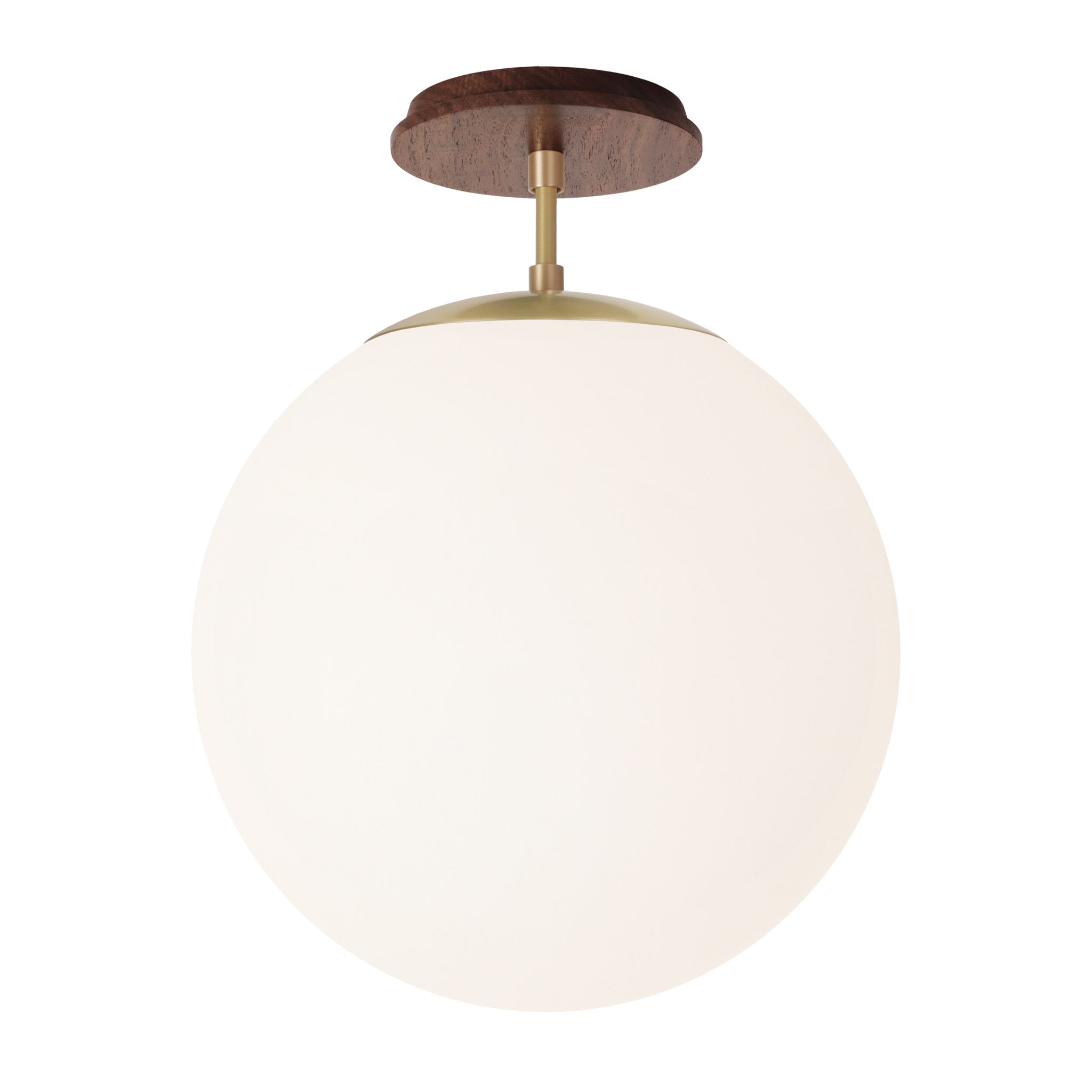 Alto Surface 12” shown in Brass with a Walnut Wood Canopy