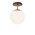 Alto Surface 8" shown in Heirloom Brass with a Walnut Wood Canopy