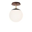 Alto Surface 8" shown in Matte Black with Brass and a Walnut Wood Canopy