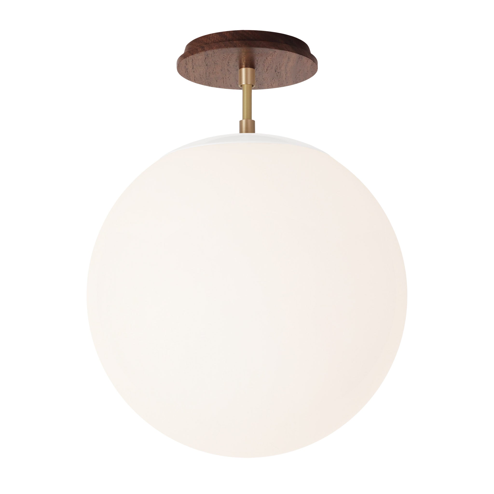 Alto Surface 12” shown in White with Brass and a Walnut Wood Canopy