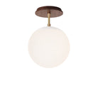 Alto Surface 8" shown in White with Brass and a Walnut Wood Canopy