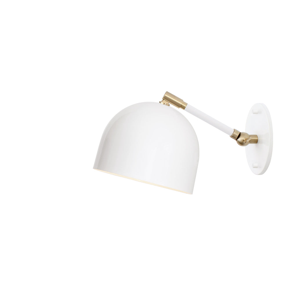 Amélie Single Articulated 6" shown in White with Brass Accents