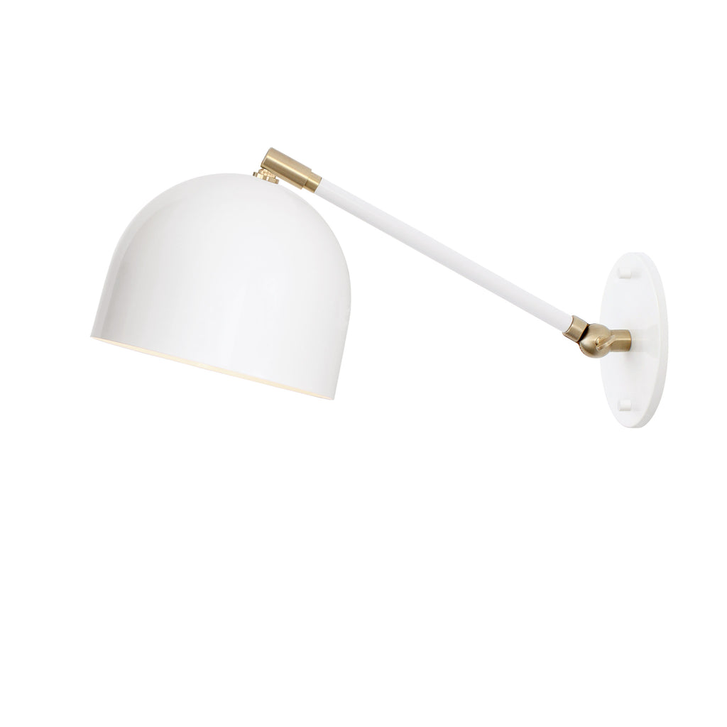 Amélie Single Articulated 6" shown in White with Brass Accents