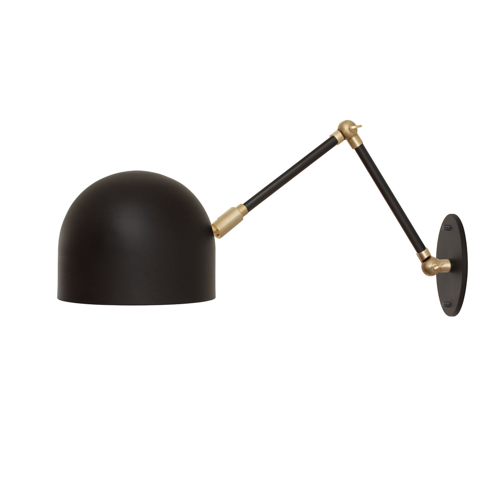 Amélie Double Articulated 8" shown in Matte Black with Brass Accents