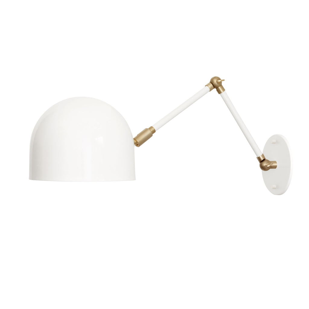 Amélie Double Articulated 8" shown in White with Brass Accents