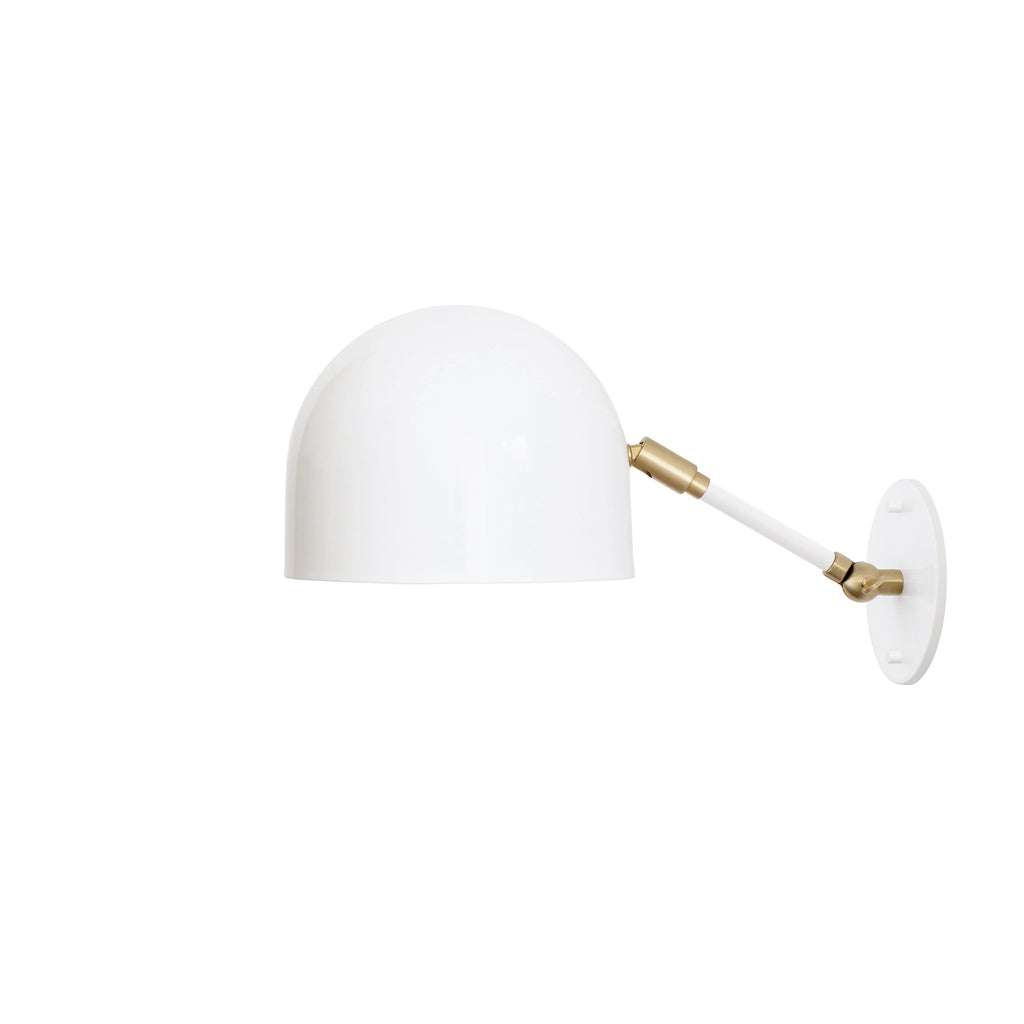 Amélie Single Articulated 8" shown in White with Brass Accents